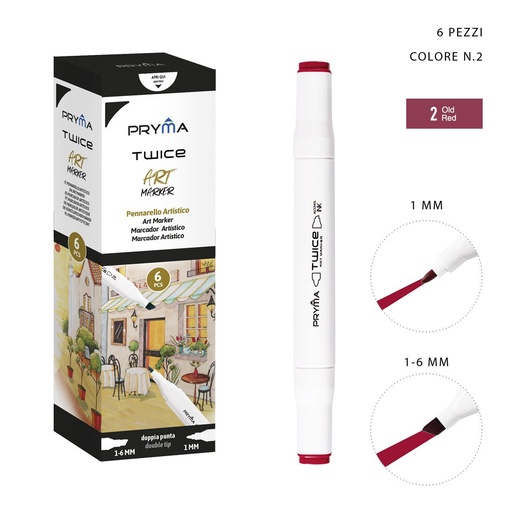 [0214568] Rotulador de doble punta 2-5/3mm colores variados para escritura