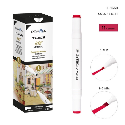 [0214574] Rotulador de doble punta 2-5/3mm color 11 para dibujo y escritura