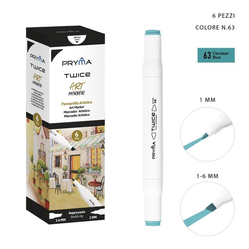 [0214589] Rotulador de doble punta 2-5/3mm color 63 para dibujo