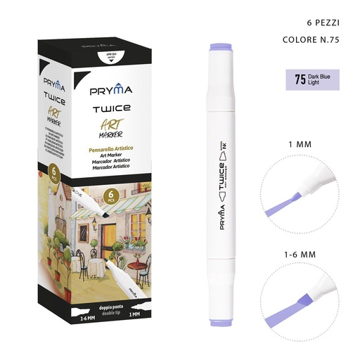 [0214596] Rotulador de doble punta 2-5/3mm color 75 para dibujo y escritura
