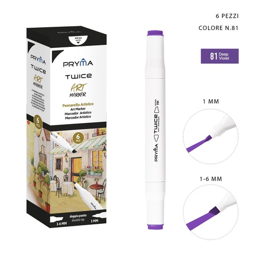 [0214598] Rotulador de doble punta 2-5/3mm color 81 para escritura y dibujo