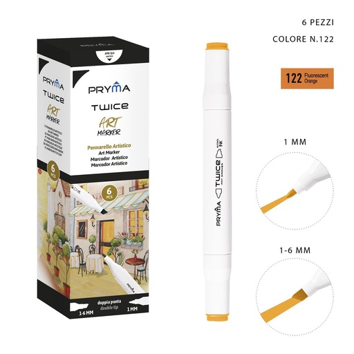 [0214611] Rotulador de doble punta 2-5/3mm color 122 para escritura y dibujo