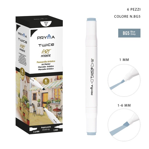 [0214617] Ratolador de Doble Punta 2-5/3mm Col. BG5 - Marcador
