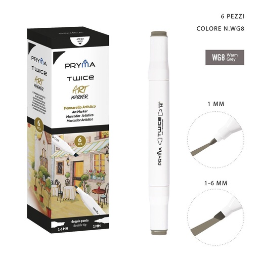 [0214624] Rotulador de doble punta color WG8 para escritura y dibujo