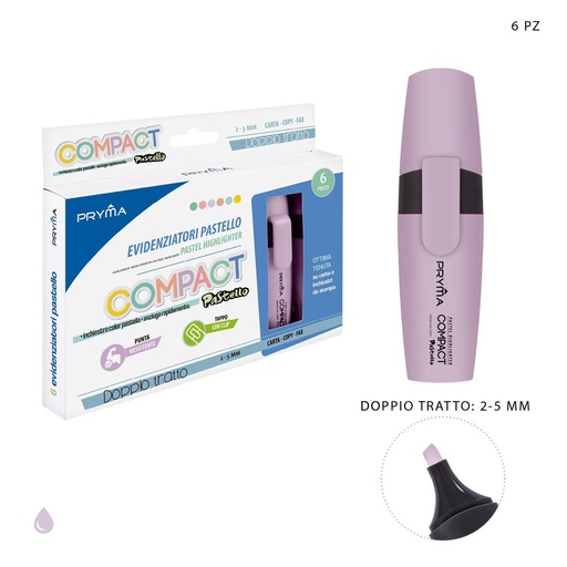 [0215656] Subrayador color morado pastel 2/5mm - Marcadores y herramientas de escritura