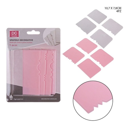[0213827] Raspadores de pastel 4 piezas 10.7x7.8cm - Herramientas de repostería