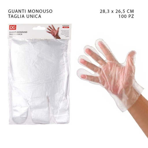 [0219758] Guantes desechables (28.3X26.5 cm, 100 unidades) - Accesorios de cocina
