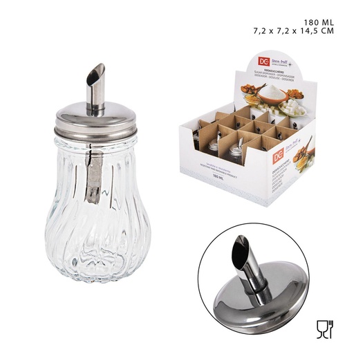 [0215546] Azuquero de cristal 7.2x7.2x14.5cm - Utensilios de cocina