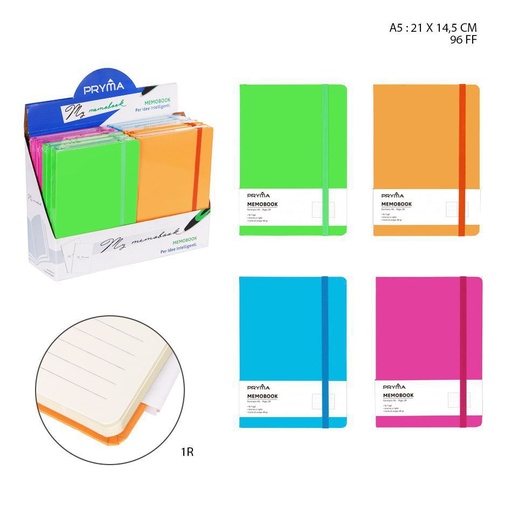 [0216112] Libreta fluorescente A5 96FF 1R - Material de oficina