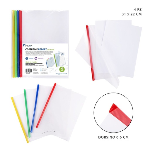 [0216678] Cubierta de carpeta de informes 31x22x0.6 cm 4 piezas - Carpeta de oficina