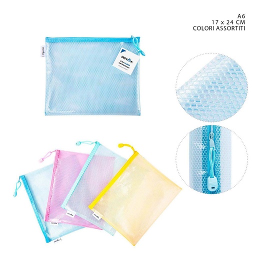 [0216740] Bolsa de archivo con cremallera A6 17X24CM - Material de oficina