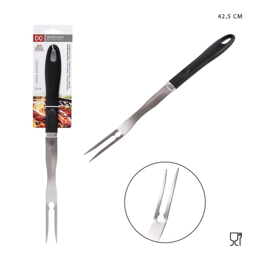 [0217611] Tenedor trinchador para barbacoa de acero 42.5 cm - Utensilios de barbacoa