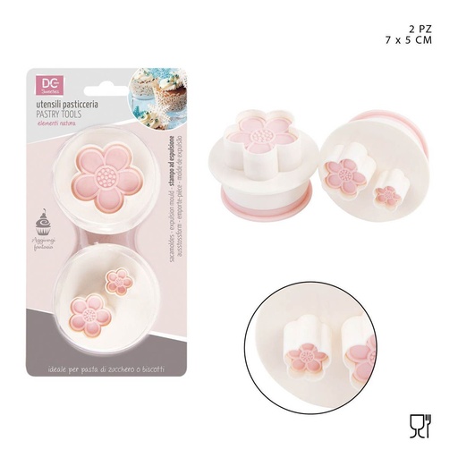 [0217679] Set molde de presión 7x5 cm 2 piezas - Utensilios de repostería