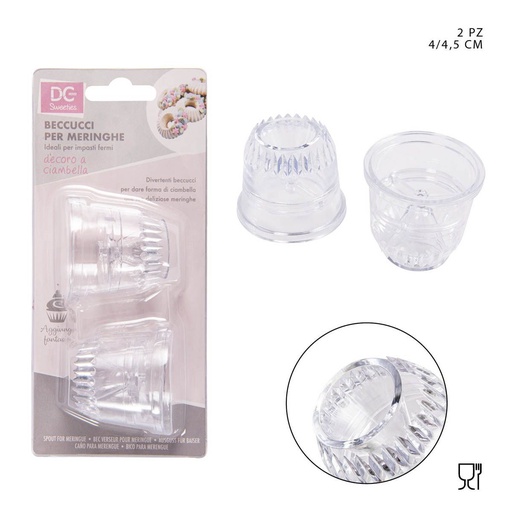 [0217707] Boquillas de plástico 4-4.5CM 2 piezas - Utensilios de repostería