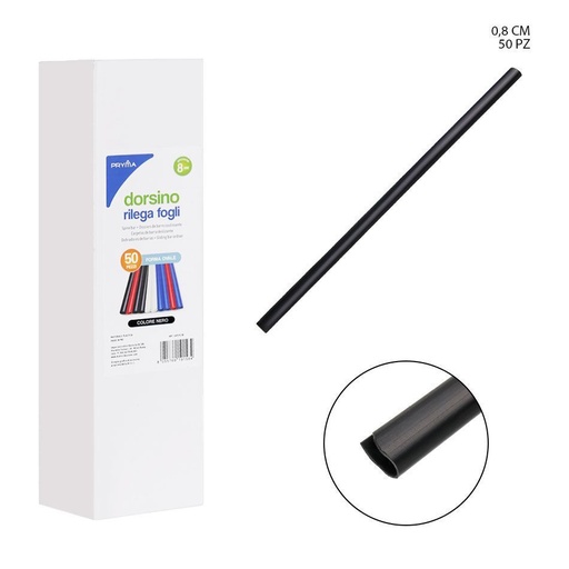 [0217983] Varilla encuadernadora 8mm 50pz - Artículos de oficina