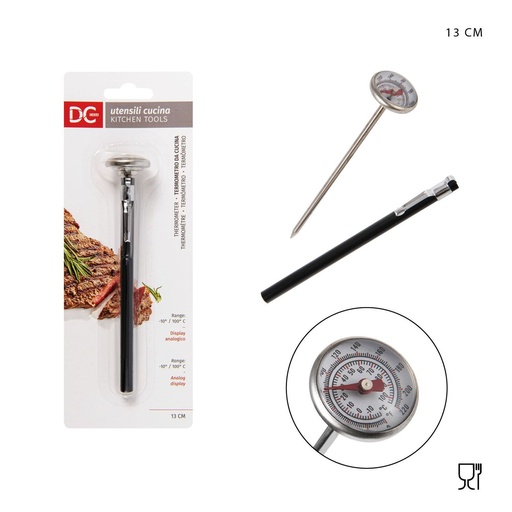 [0218766] Termómetro analógico de cocina 2.5x13cm para medir la temperatura de alimentos