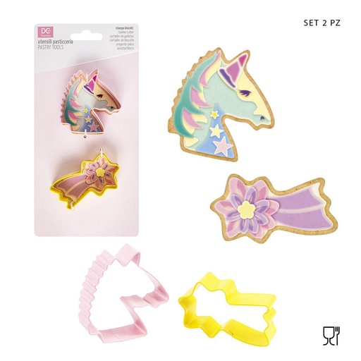 [0218706] Molde de galletas unicornio 2PZ - Utensilios de repostería