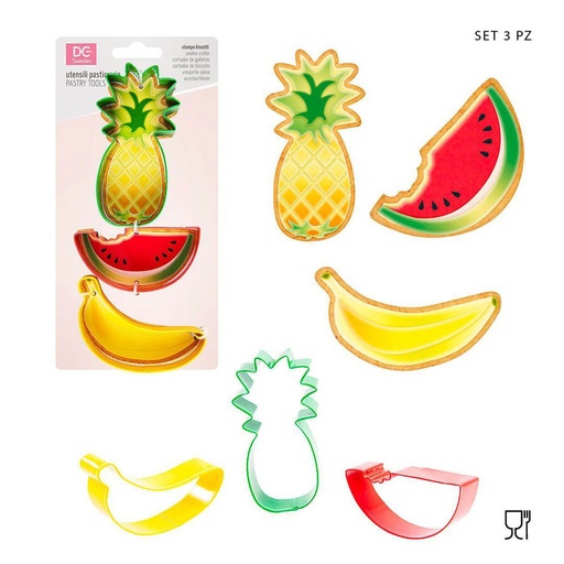[0218707] Molde de galletas frutas 3PZ - Utensilios de repostería