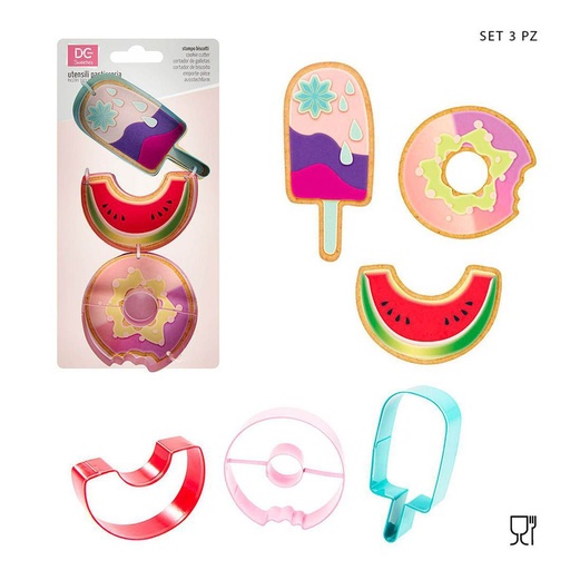 [0218711] Molde para helados de verano fresco 3pz - Utensilios de repostería