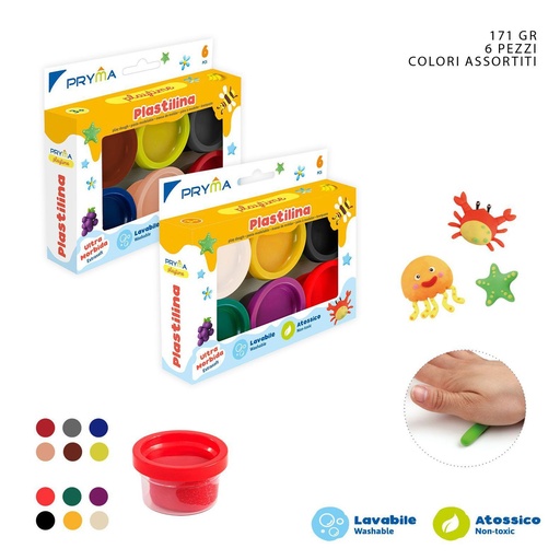 [0220148] Plastilina 28.5g 6pz + herramienta - Set de manualidades