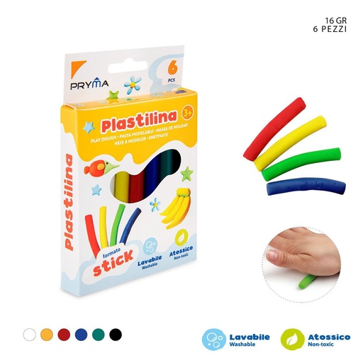 [0223210] Plastilina 16G 6PZ - Material de manualidades