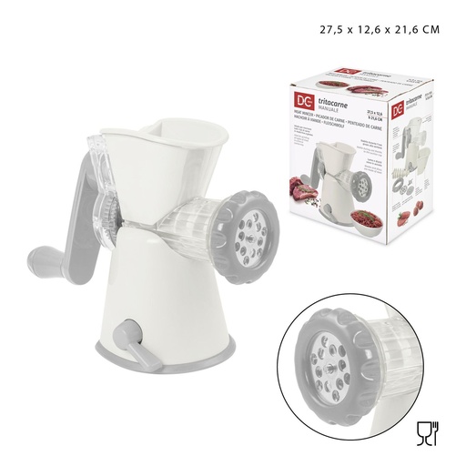[0221477] Picadora de carne manual 27.5x12.6x21.6 cm - Accesorios de cocina y máquina de moler