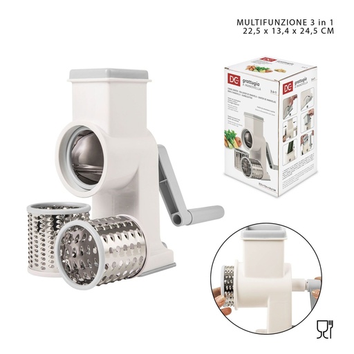 [0221478] Rallador manual multifuncional 3 en 1 22.5x13.4x24.5 cm - Utensilios de cocina