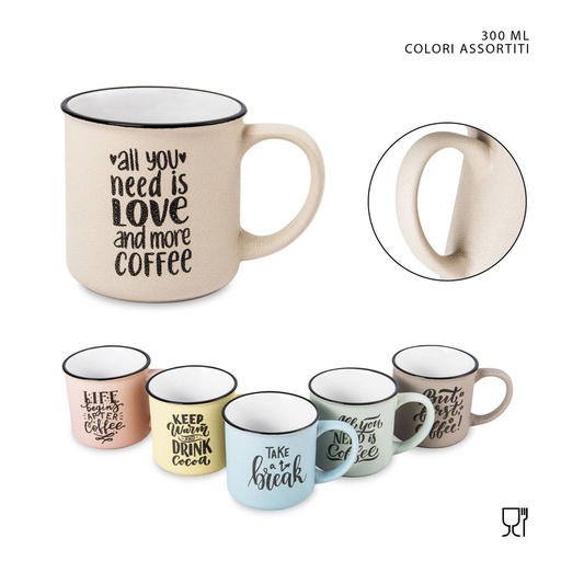 [0221954] Taza Cerámica 300 ml con asa - Cerámica y tazas decorativas
