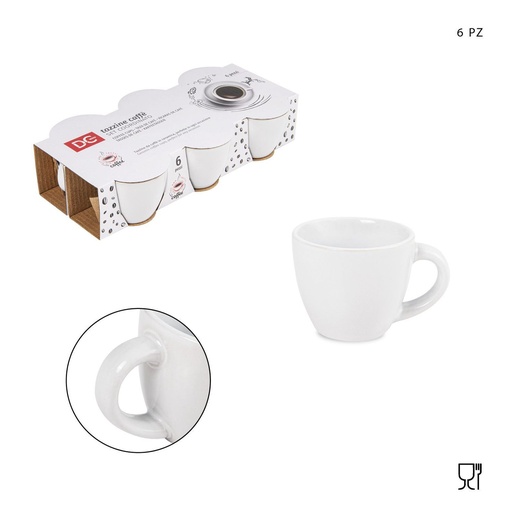 [0221958] Taza de cerámica con asa 6 piezas - Cerámica