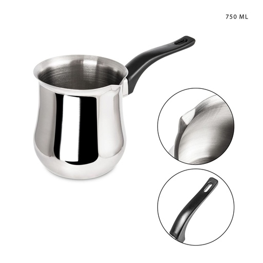 [0221868] Cacerola de acero inoxidable con mango 750ml - Utensilios de cocina
