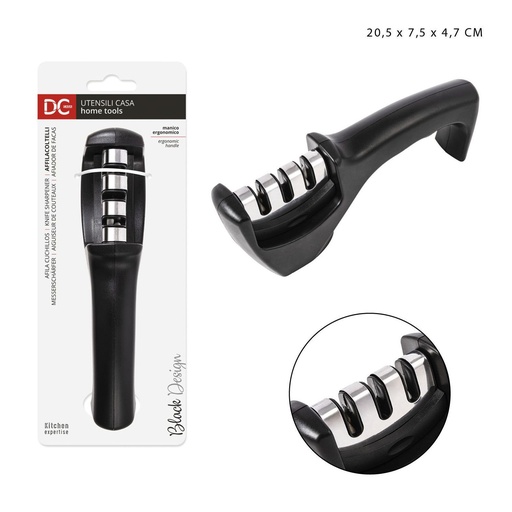 [0222408] Afilador de cuchillos 3 en 1 de 20.5x7.5x4.7 cm - Accesorios de cocina