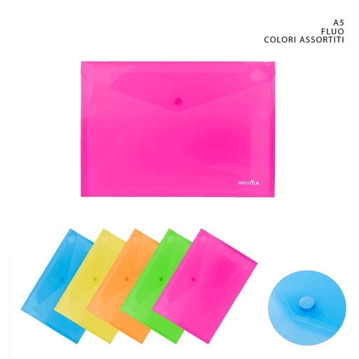 [0218729] Carpeta botón fluorescente A5 - Carpeta para documentos