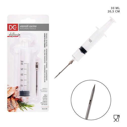 [0219100] Inyector para alimentos 30ML 20.5x4.3 cm - Utensilios de cocina y jeringas