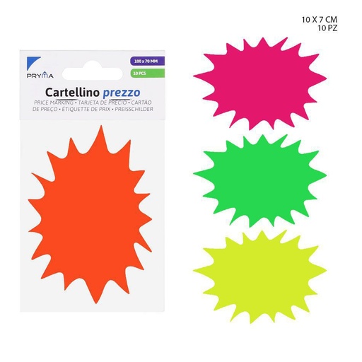[0220318] Etiqueta de precio ovalada 10x7 cm 10 pcs - Papelería y etiquetas