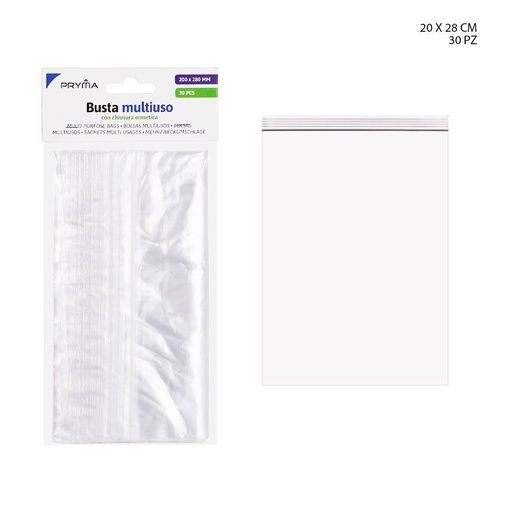 [0220852] Bolsa multiuso autoadhesiva 20X28CM 30PZ - Accesorios de almacenamiento