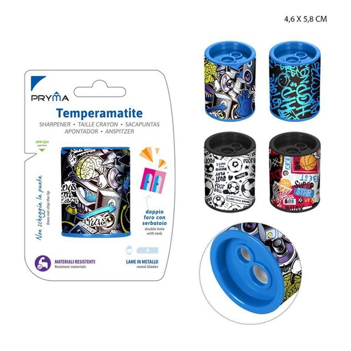 [0223064] Sacapuntas de barril doble agujero 46X58MM niño - Papelería