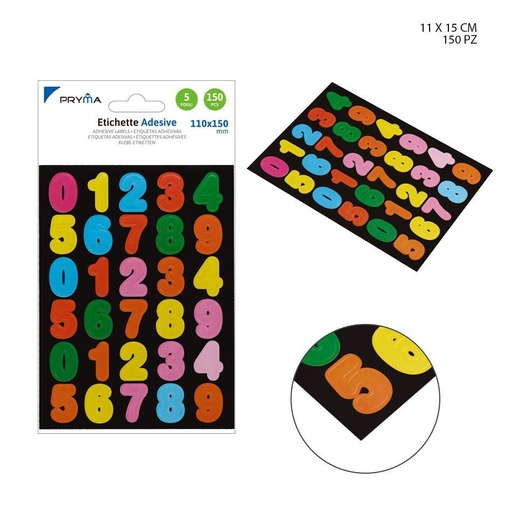 [0221553] Etiqueta adhesiva números 11x15cm 5FF para oficina
