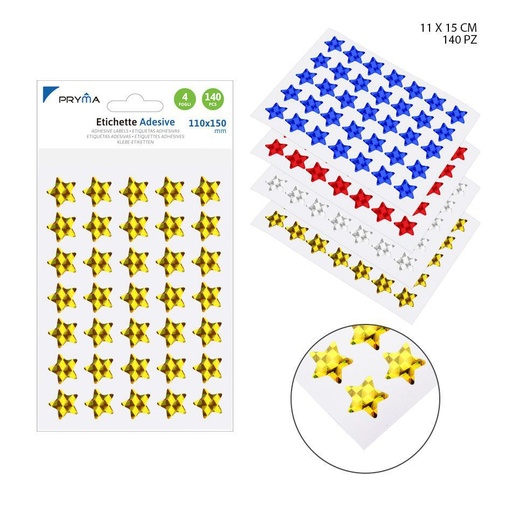 [0221556] Etiqueta star 11x15 cm 4 unidades - Papelería