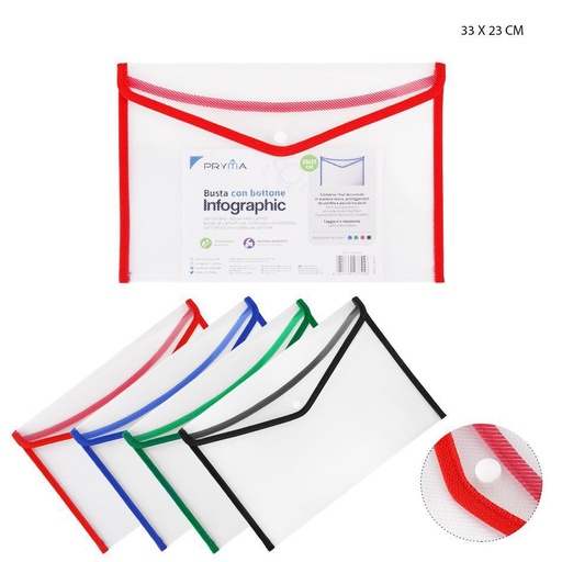 [0222254] Carpeta botón A4 33X23CM - Accesorios de oficina