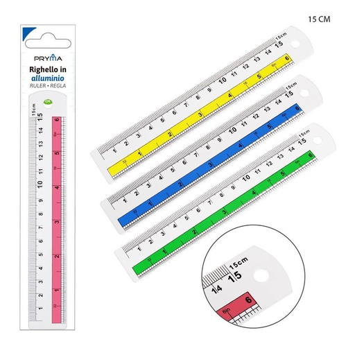[0222883] Regla de aluminio 15 cm - Papelería y útiles escolares
