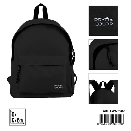 [0222875] Mochila escolar negra 40x32x15 cm - Mochilas