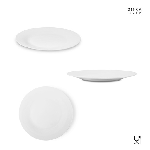 [0223589] Plato de fruta clásico de porcelana 19.05 cm - Cerámica