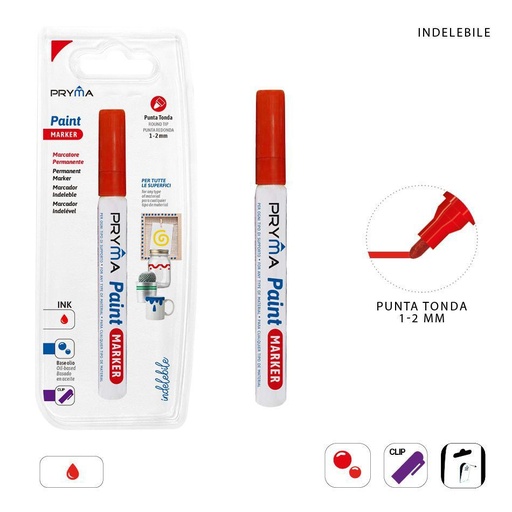 [0224051] Ratolador redondo de pintura 2mm rojo - Herramientas de escritura
