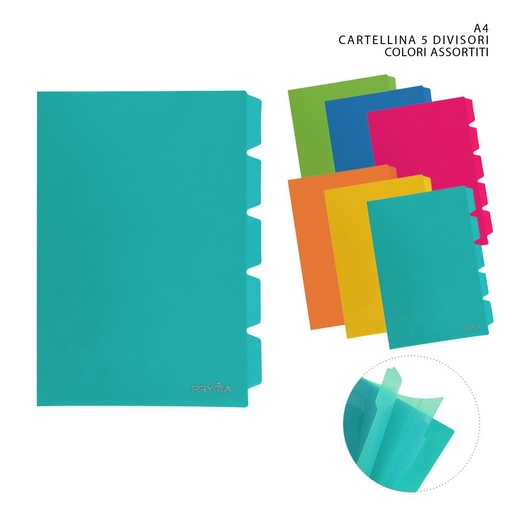 [0224986] Carpeta colorida con forma de L para clasificar documentos A4