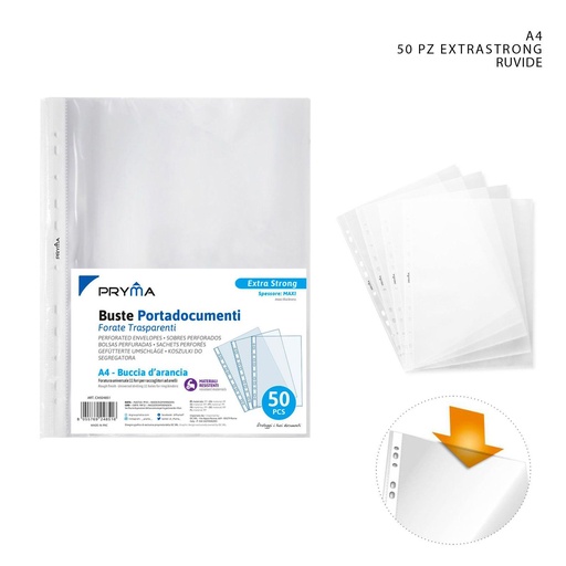 [0225010] Funda multitaladro A4 50 pz - Accesorios de oficina