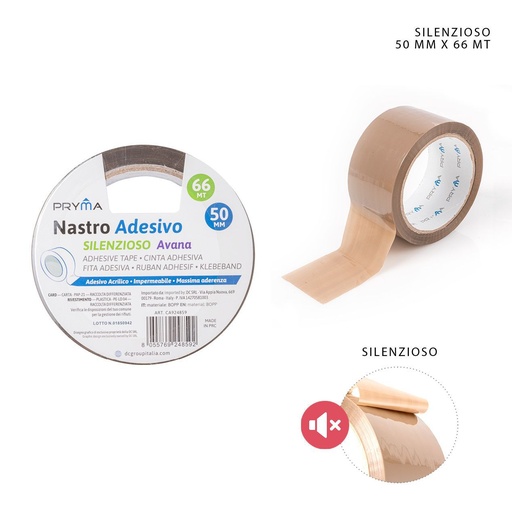 [0224582] Cinta adhesiva silenciosa 50mm x 66m - Suministros de oficina