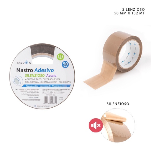 [0224584] Cinta adhesiva silenciosa 50mmx132m - Material de oficina