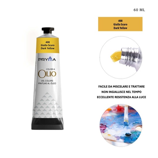 [0224615] Pintura al óleo 60ml N.408 amarillo oscuro - Pinturas y arte