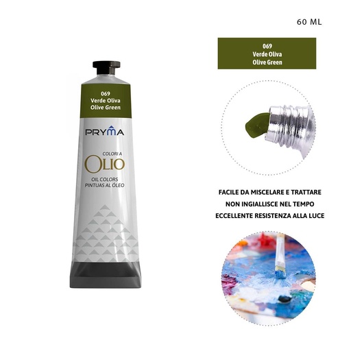 [0224632] Pintura al óleo 60ml N.069 verde oliva - Pinturas y arte
