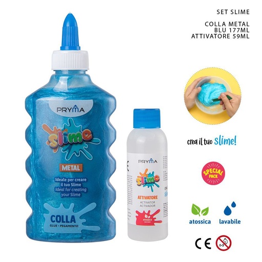 [0224835] Juego de slime 59ml azul acero - Materiales de arte y manualidades